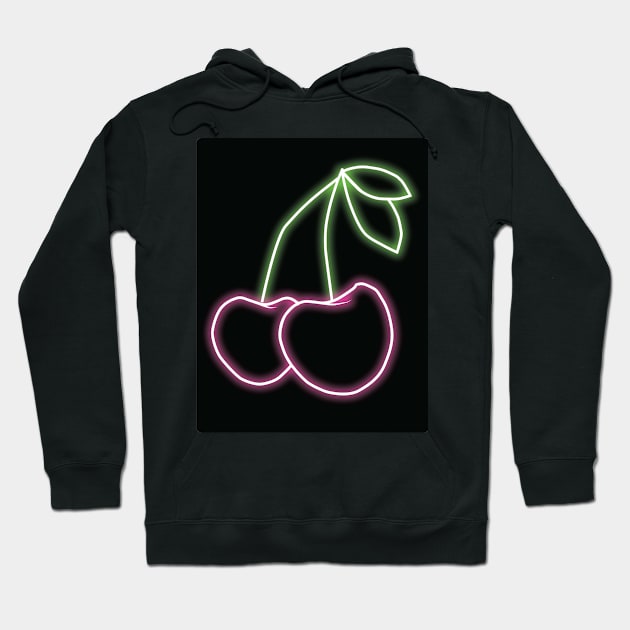 Neon Cherries 2 Hoodie by BoonieDunes